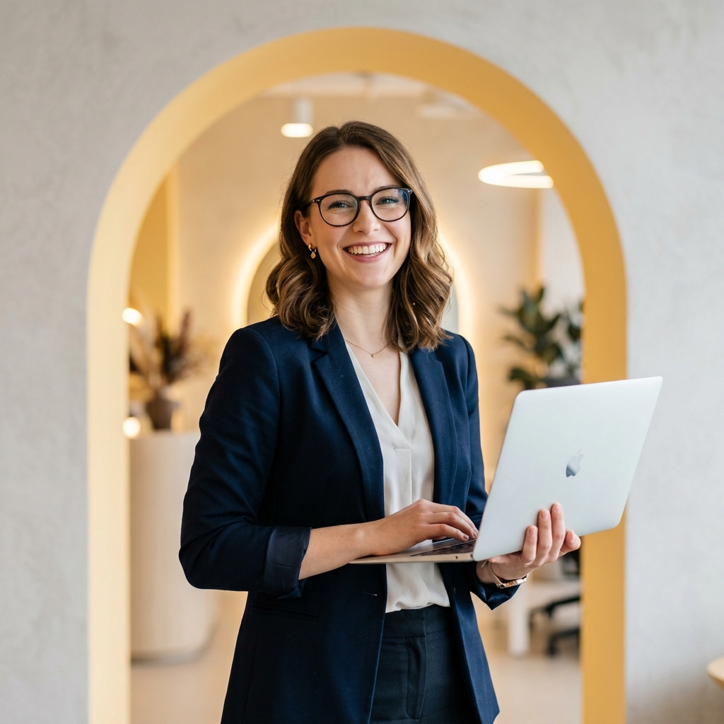 Professional woman with laptop